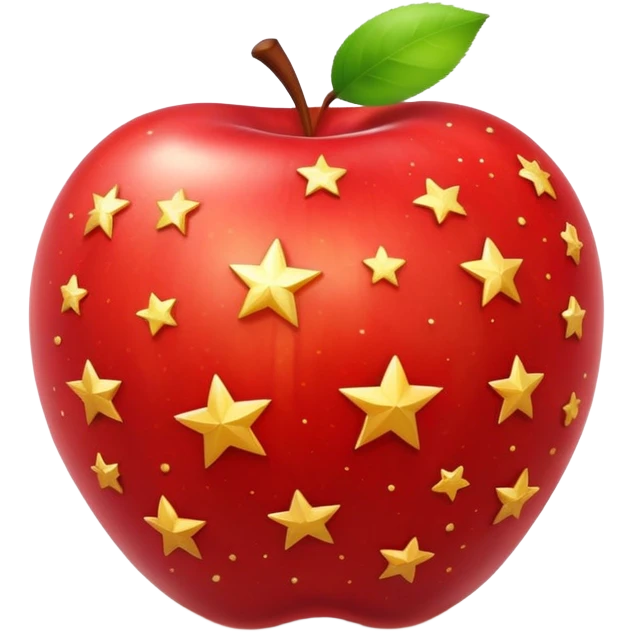 Apple with stars fantastic Mr fox emoji