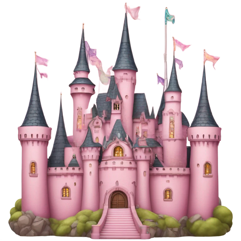 Pink Disney castle emoji