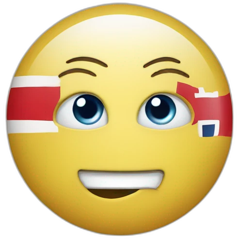 smiling face with norwegian flag as eyes emoji