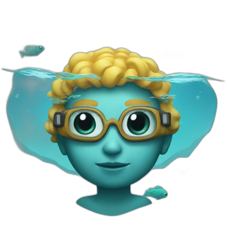 Underwater model emoji