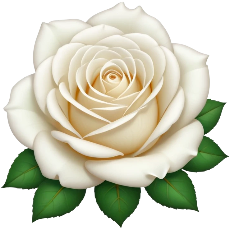 white rose, without green leaves, just flower emoji