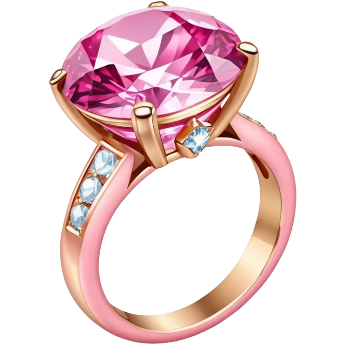 pink ring with a diamond  emoji