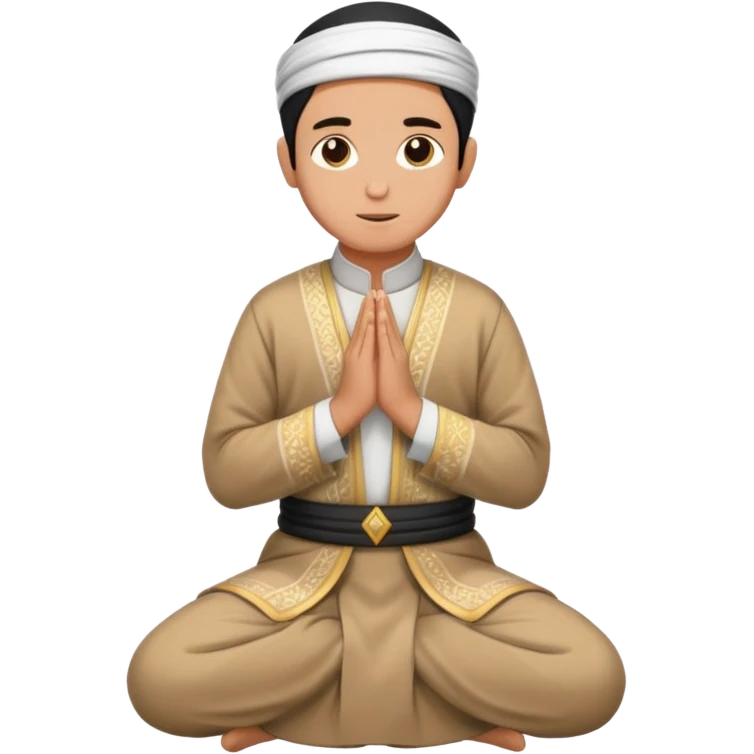 Kneeling for Islamic prayer emoji