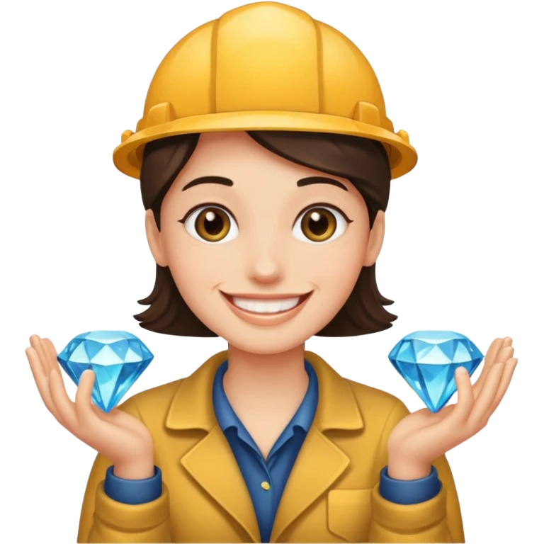 placer of mined diamonds emoji