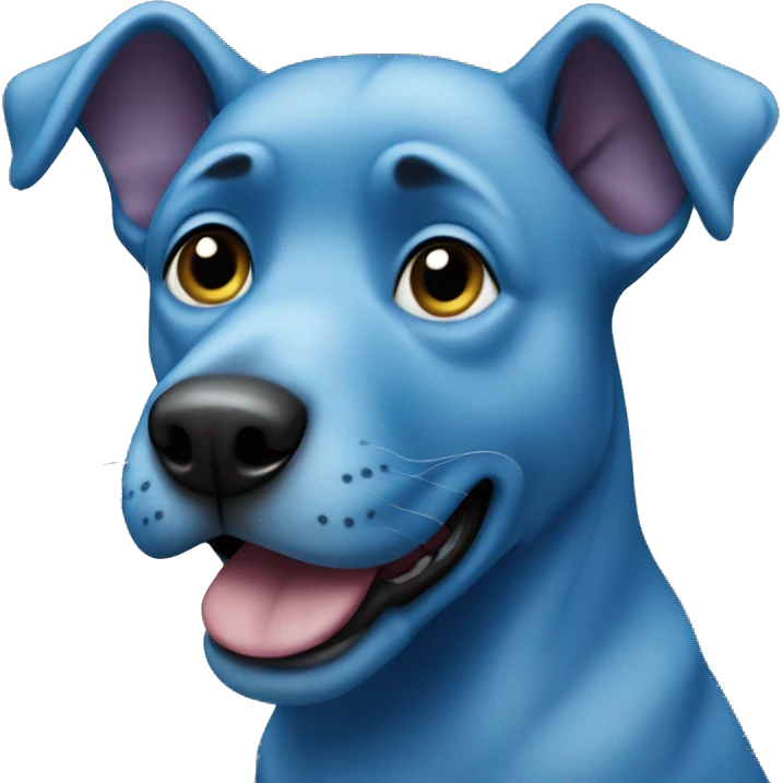 Blue dog emoji