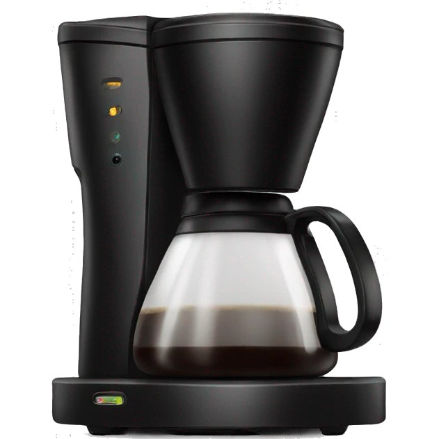 Black coffee maker emoji