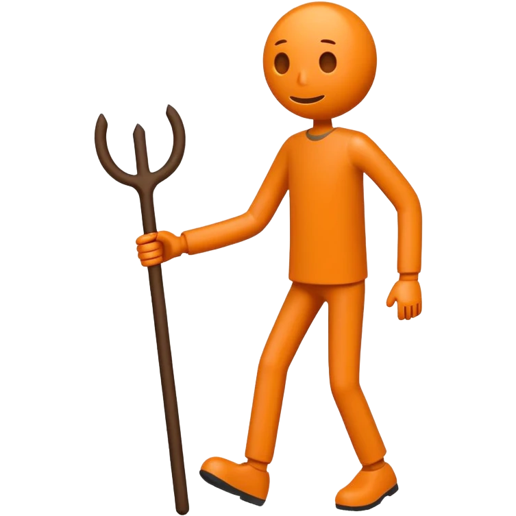 Orenge sticfigüre from alanbecker emoji