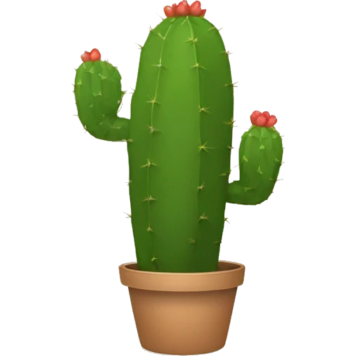 single flat Nopal without pot emoji