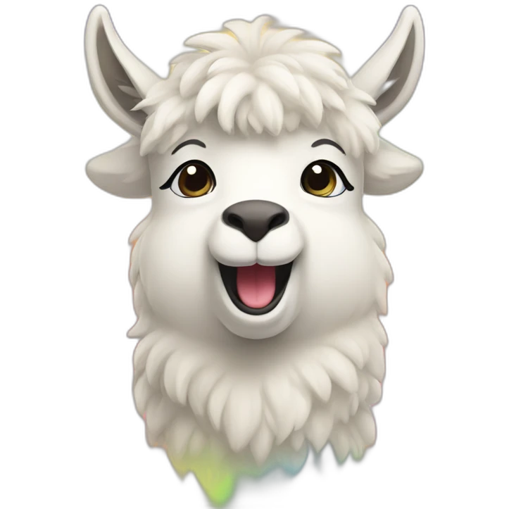 Rainbow Alpaka with emoji