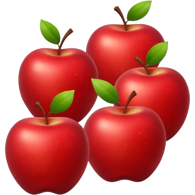 a few red apples emoji