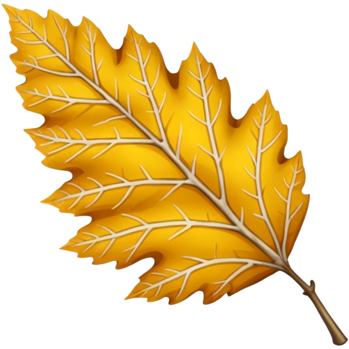yellow birch leaf  emoji