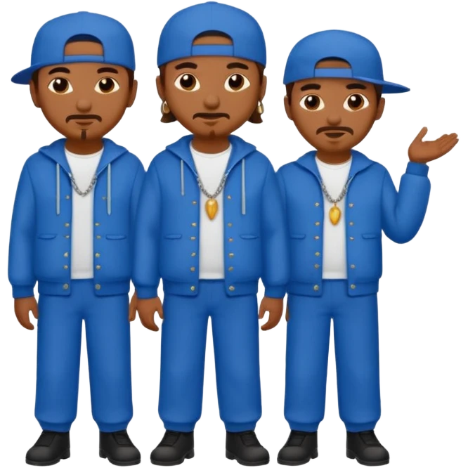 Cholos vestidos de azul emoji