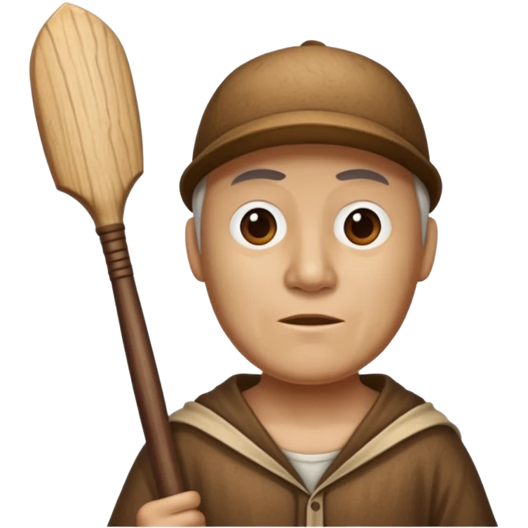 A wooden guy with a wooden bat name tung tung tung sahur emoji
