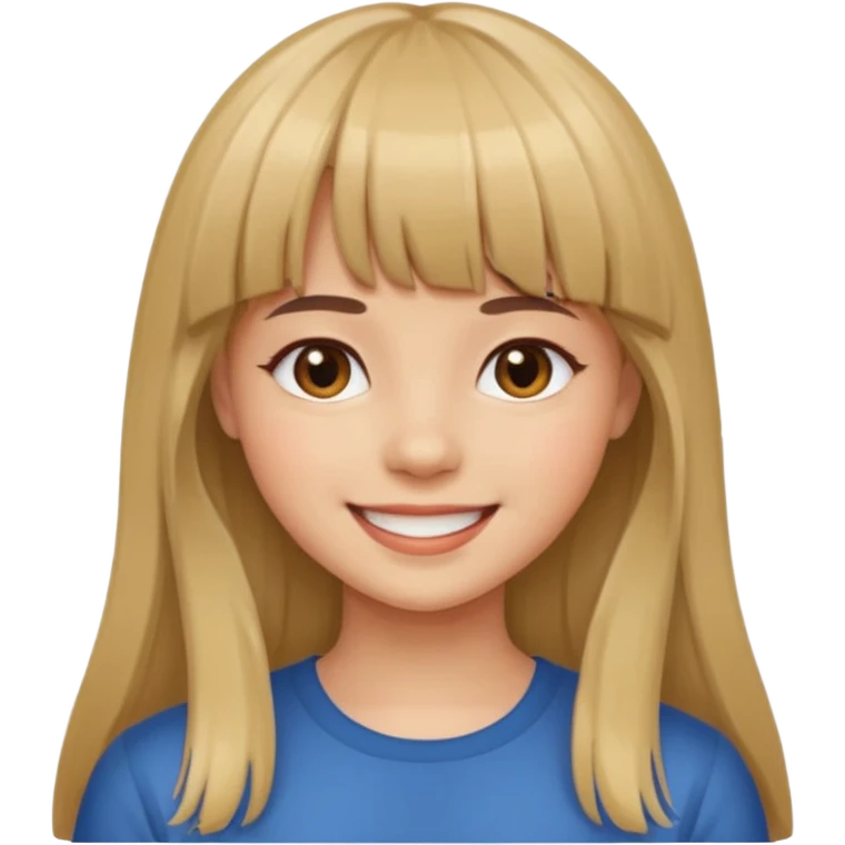 eu quero uma menina de franja e cabelo comprido emoji