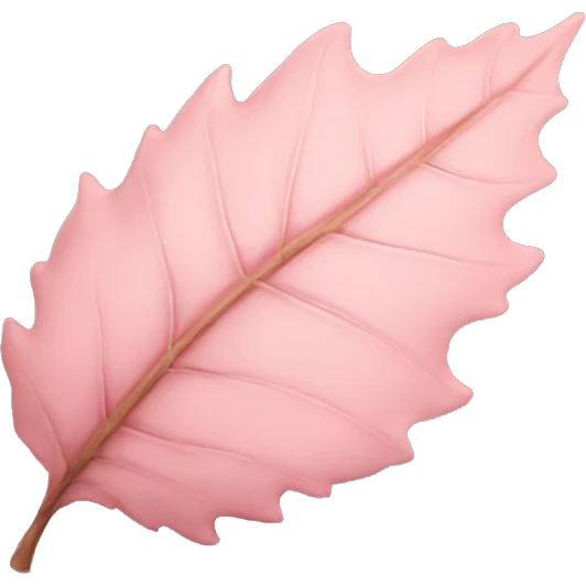 autumn light pink leaf emoji