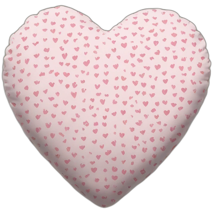 paw prints pattern on heart shaped cushion emoji