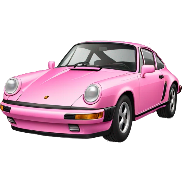Pink Porsche 911 emoji