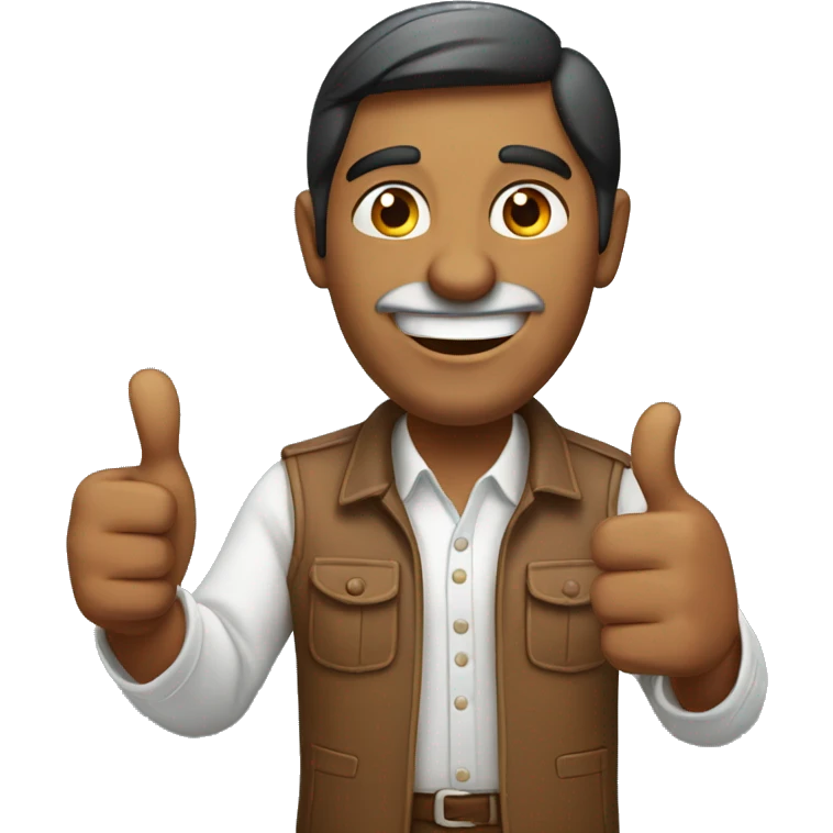 Smiling Indian man showing thumbs up  emoji