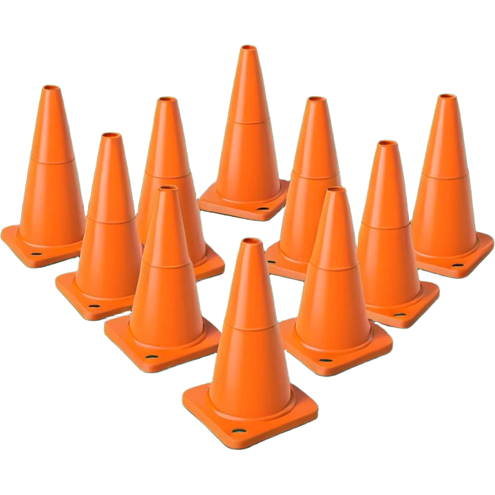 Cones used for soccer training  emoji