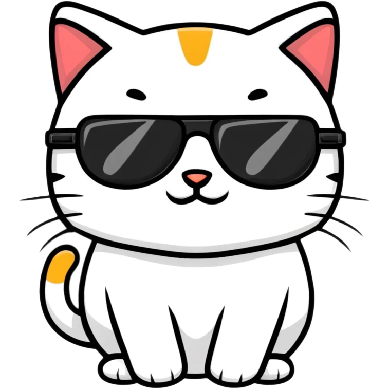 Cat with sunglasses emoji