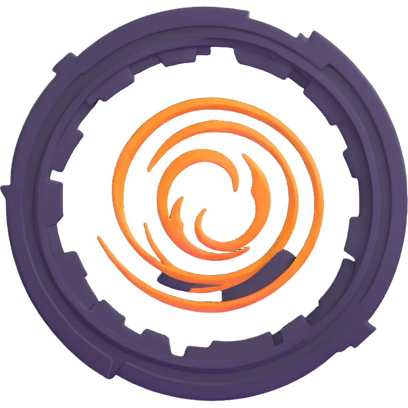 $PORTAL coin with a swirling portal effect in the center, vibrant colors emoji