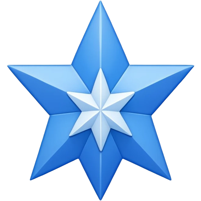 11 corners blue star with white tick on it emoji