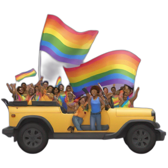 Pride parade emoji
