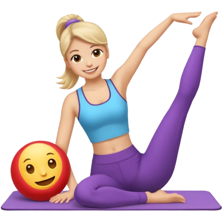 Emoji girl Pilates  emoji