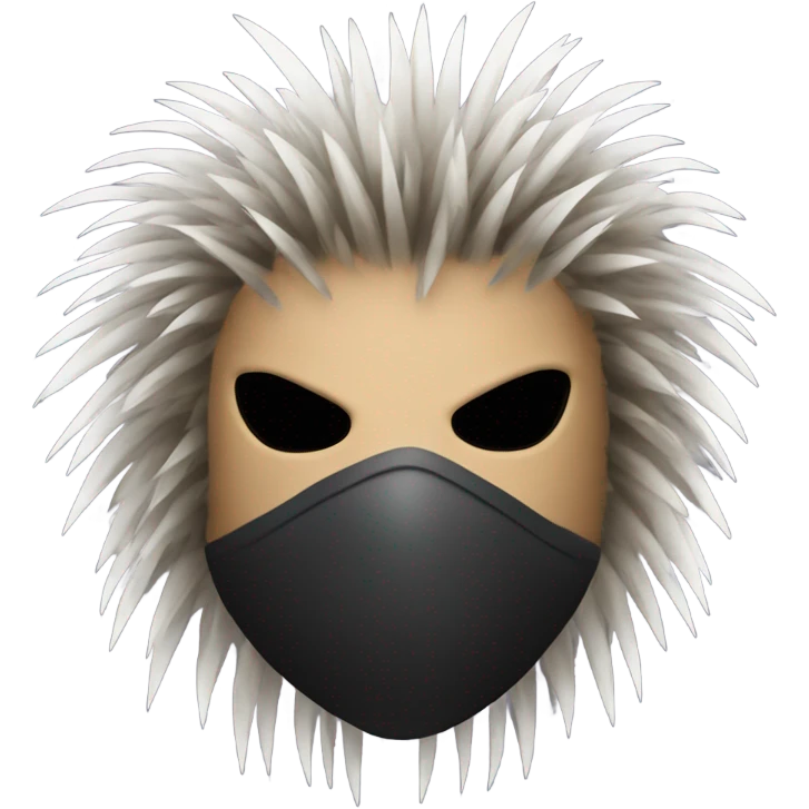 Porcupine wearing a bandit mask  emoji
