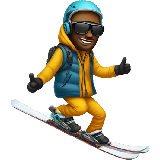 Crankdat the dj on skis emoji