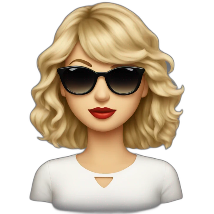 Taylor swift with sunglasses emoji