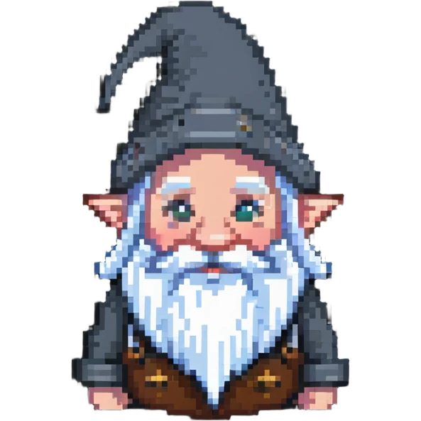 Gnome with beard emoji