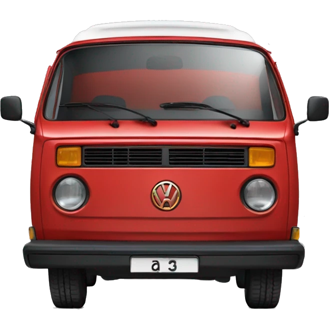 Volkswagen T3 in red emoji