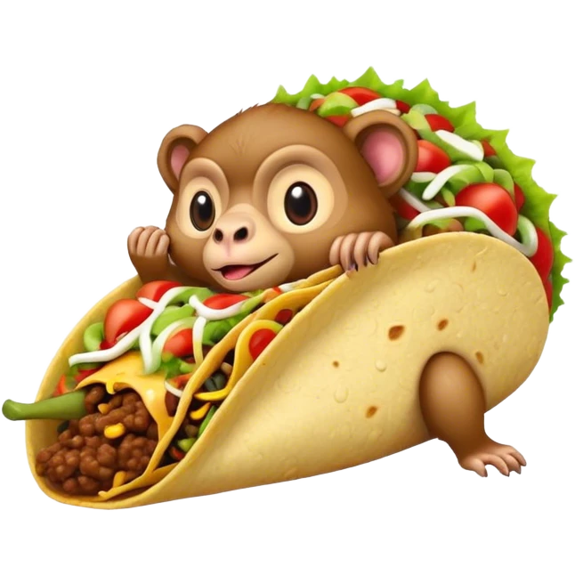 singe avec un tacos  emoji