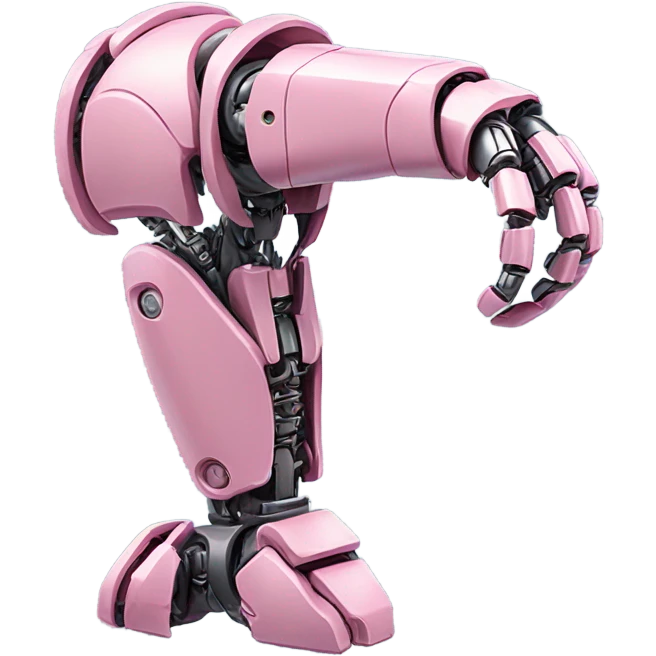 pink robotic human-like arm emoji
