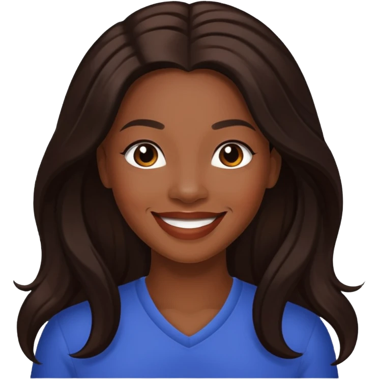 LaTocha Scott with long dark brown hair emoji