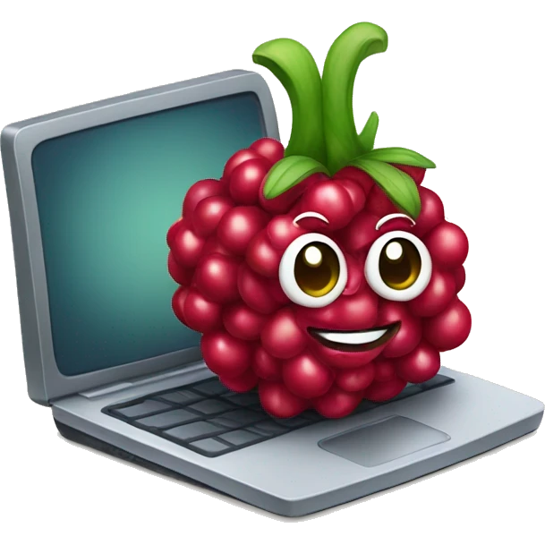 berry with computer emoji