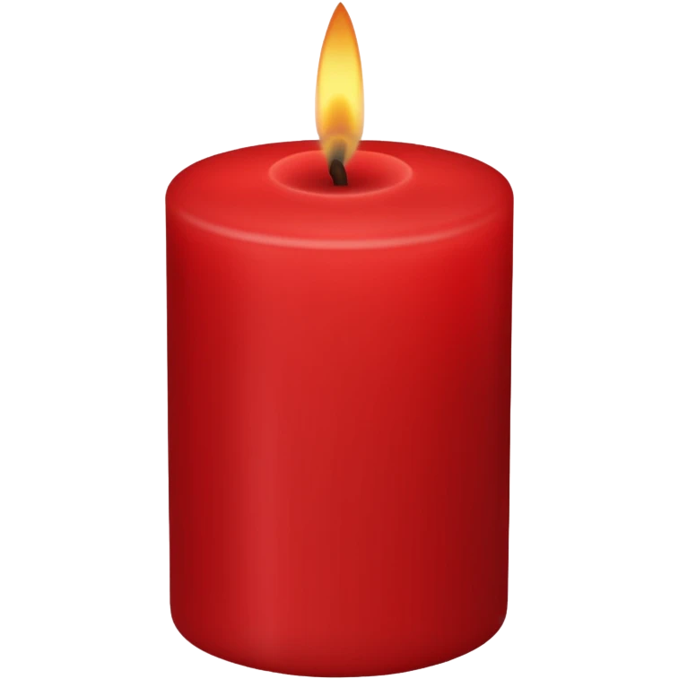 Decorative Wax Candle red emoji