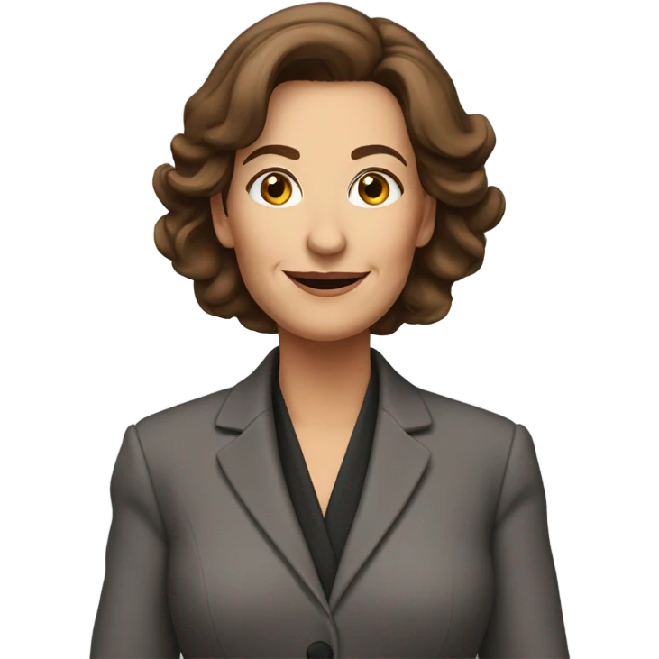 A politician brown hair girl thats like old maybe 57  emoji