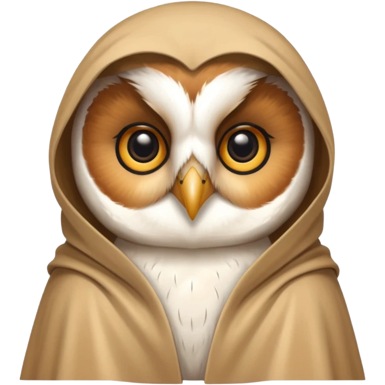 barn owl in beige cloak emoji