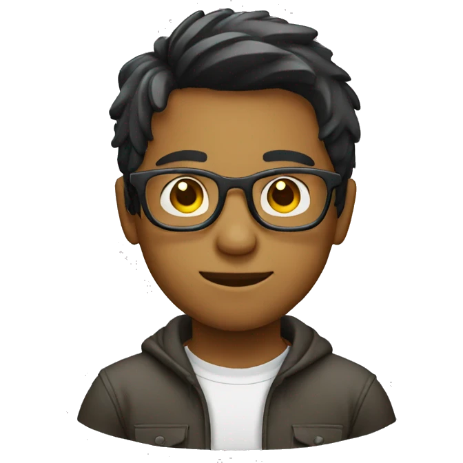 a developer boy wearing specs emoji