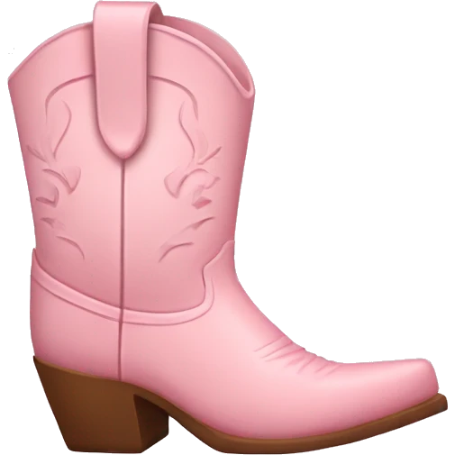 Pale pink cowboy boot emoji