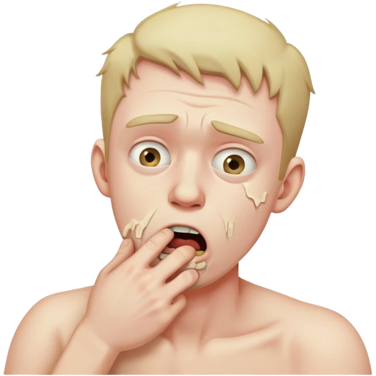 man choking himself  emoji