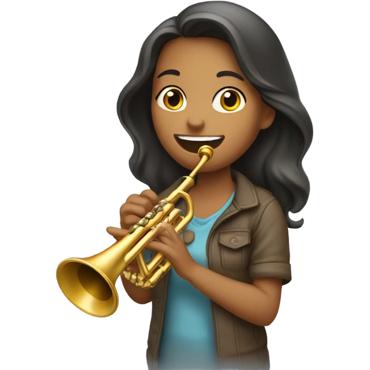 Girl with trumpet emoji