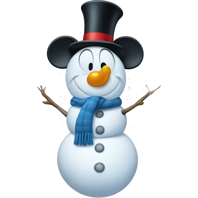Mickey Mouse snowman  emoji
