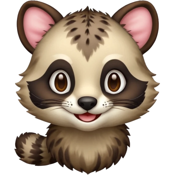 civet emoji with delicious face emoji