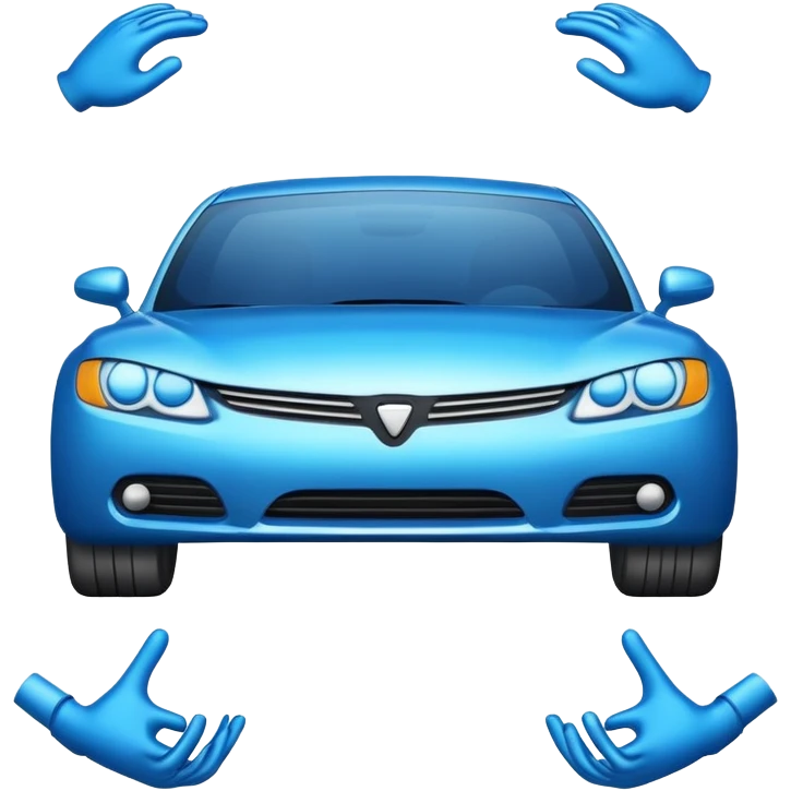 Car with hands  emoji
