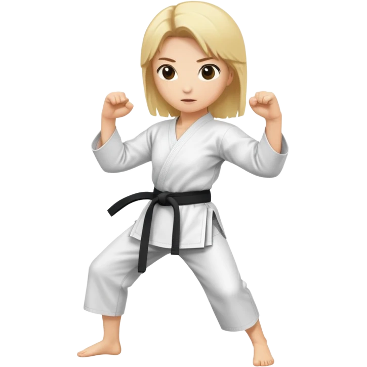 Blonde Woman Karate emoji