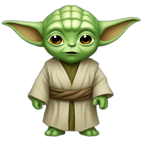 Cute yoda man emoji