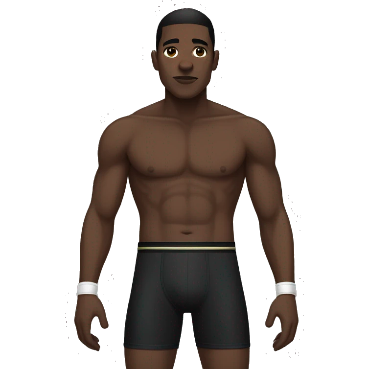 Black boxer briefs clothing emoji